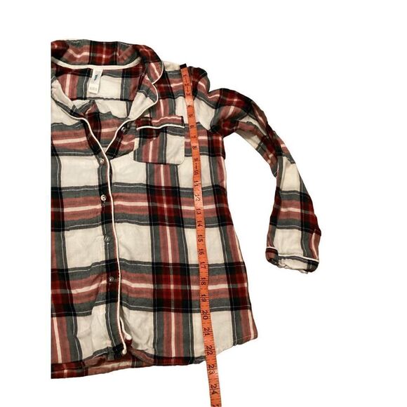 Stars Above Plaid Button Up Pajama Shirt Casual Flannel School Everyday - Picture 9 of 9